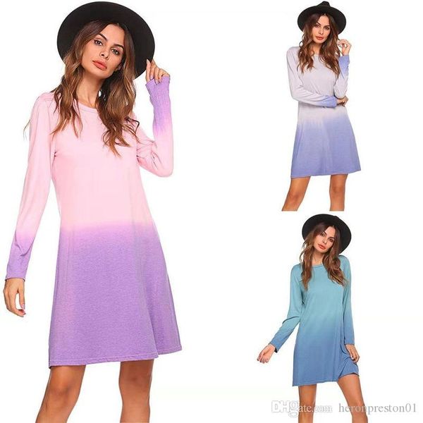 new autumn womens designer dress long sleeve casual ladies crew neck dresses loose womens dresses, Black;gray
new autumn womens designer dress long sleeve casual ladies crew neck dresses loose womens dresses, Black;gray