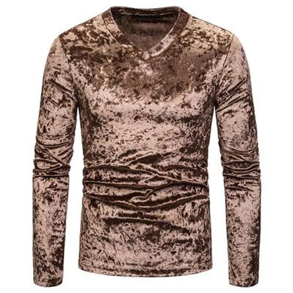2020 new fashion trend men's velvet long-sleeved t-shirt slim v-neck spring men's bottoming shirt social printing t-shirt, White;black
2020 new fashion trend men's velvet long-sleeved t-shirt slim v-neck spring men's bottoming shirt social printing t-shirt, White;black