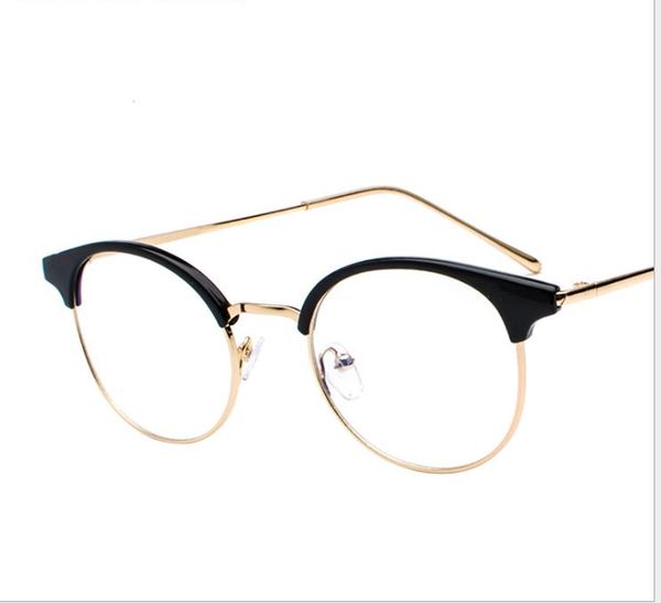 men and women with the same fashion versatile glasses student casual half frame flat mirror, White;black
men and women with the same fashion versatile glasses student casual half frame flat mirror, White;black