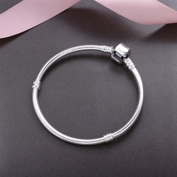 classic new for pandora base bracelet 925 sterling silver buckle snake bone chain ladies bracelet with original box, Golden;silver 
classic new for pandora base bracelet 925 sterling silver buckle snake bone chain ladies bracelet with original box, Golden;silver