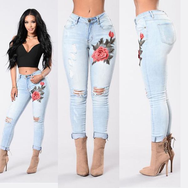 embroidery jeans woman high waist jeans denim ladies pencil pants stretch femme elastic pants plus size, Blue
embroidery jeans woman high waist jeans denim ladies pencil pants stretch femme elastic pants plus size, Blue