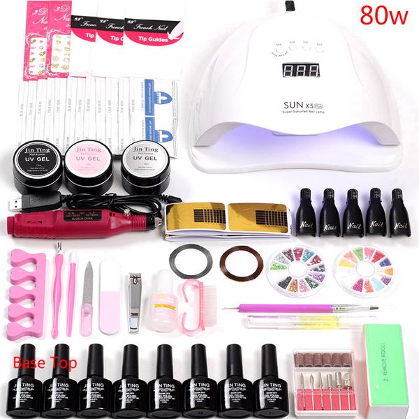 36w/80w x5 led nail lamp gel 6 color nail polish gel varnish set for manicure electric manicure machine handle acrylic kit
36w/80w x5 led nail lamp gel 6 color nail polish gel varnish set for manicure electric manicure machine handle acrylic kit