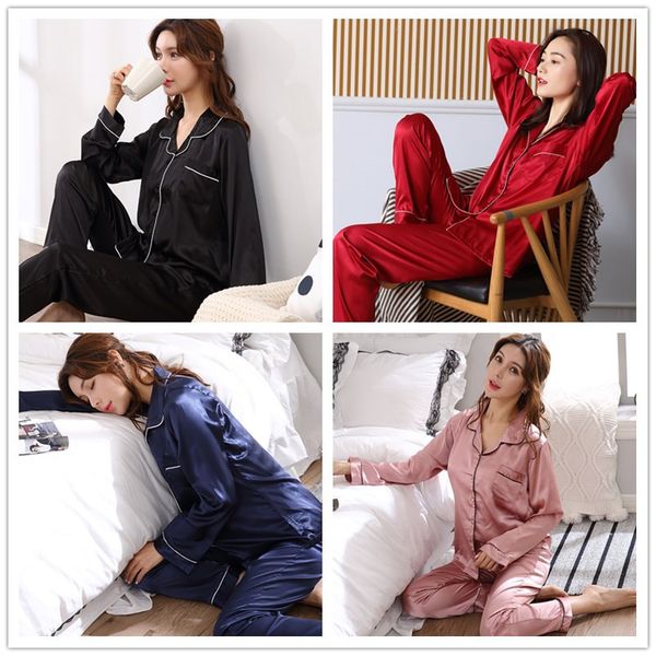 mid-aged and old women's pajamas summer ice silk mother's long-sleeved silk imitation plus size spring and autumn household dres, Black;red
mid-aged and old women's pajamas summer ice silk mother's long-sleeved silk imitation plus size spring and autumn household dres, Black;red