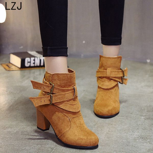 2019 women's single boots new horse boots square heel round toe spring high heel lace-up plus size 35-45 zapatos de mujer, Black
2019 women's single boots new horse boots square heel round toe spring high heel lace-up plus size 35-45 zapatos de mujer, Black