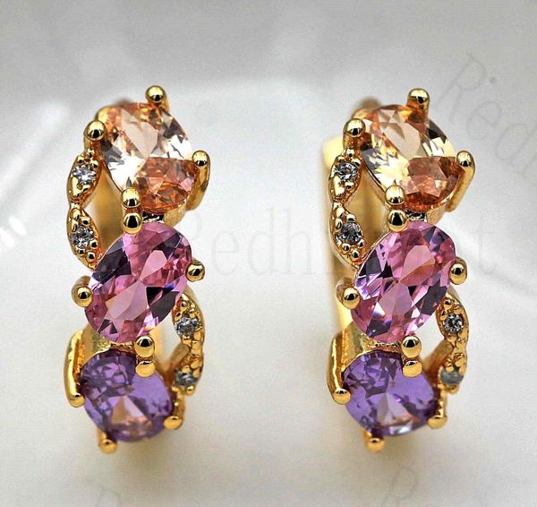 rainbow earrings for women gold filled bohemian colorful zircon hoop earring trendy jewelry for party wedding anniversary, Golden;silver
rainbow earrings for women gold filled bohemian colorful zircon hoop earring trendy jewelry for party wedding anniversary, Golden;silver