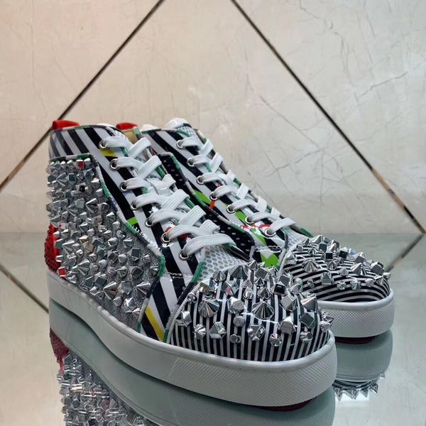 luxury fashion orlato season no limixx red bottom sneakers flat mix studs rhinestones perfect patent stripes party wedding dress with box, Black
luxury fashion orlato season no limixx red bottom sneakers flat mix studs rhinestones perfect patent stripes party wedding dress with box, Black