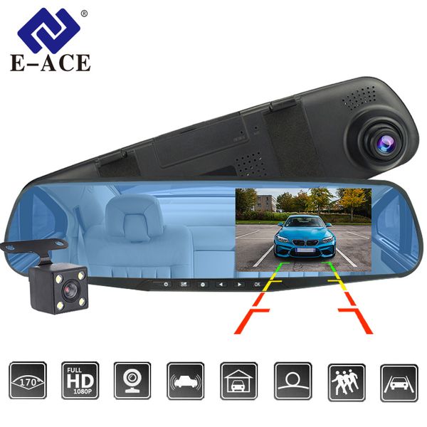 e-ace dvr dash camera car dvr mirror fhd 1080p 4.3 inch dual lens with rear view camera auto video recorder registratory
e-ace dvr dash camera car dvr mirror fhd 1080p 4.3 inch dual lens with rear view camera auto video recorder registratory