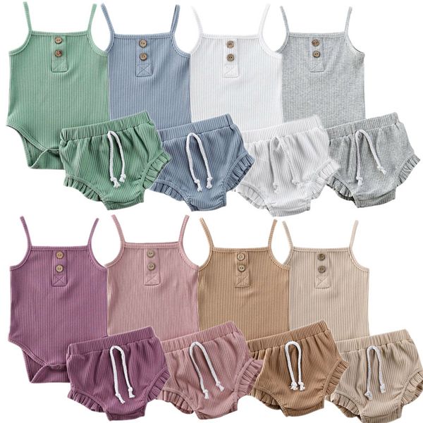 2020 baby boys girls summer clothes pure color knitted button rompers shorts pants 2pcs toddler infant baby clothing outfit, White
2020 baby boys girls summer clothes pure color knitted button rompers shorts pants 2pcs toddler infant baby clothing outfit, White