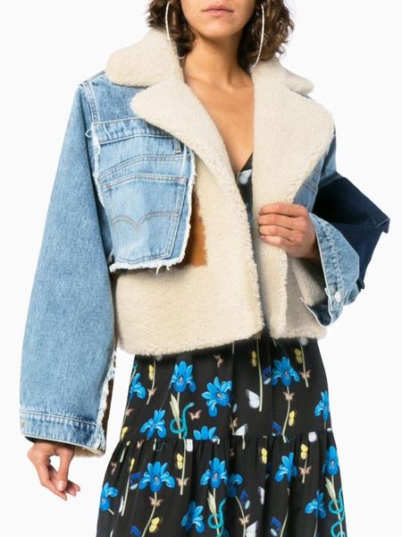 deerskin denim patchwork coat 2019 winter new lamb wool liner thickened short locomotive jacket cotton women coat, Black
deerskin denim patchwork coat 2019 winter new lamb wool liner thickened short locomotive jacket cotton women coat, Black