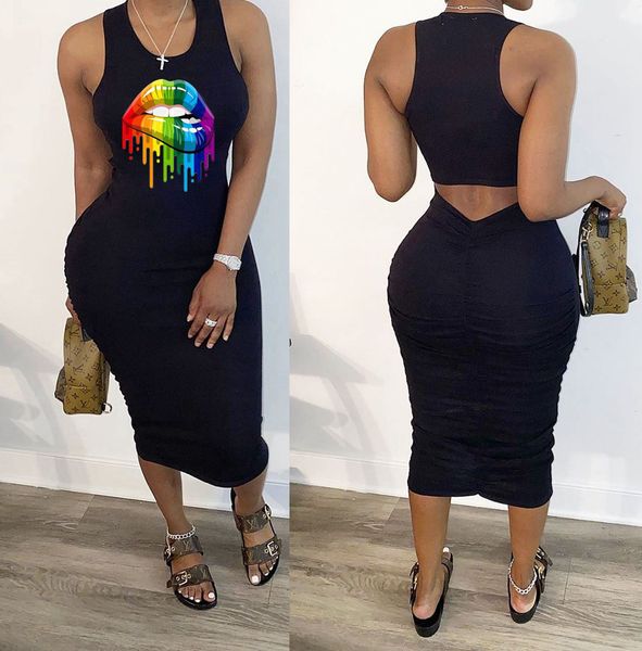 women fashion casual sleeveless u neck pattern print bodycon back ruched hollow out elegant midi dress, Black;gray
women fashion casual sleeveless u neck pattern print bodycon back ruched hollow out elegant midi dress, Black;gray