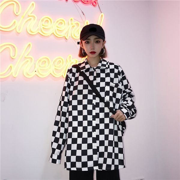 women black and white plaid loose long-sleeved shirt 2019 new harajuku bf ulzzang vintage medium and long term shirt
women black and white plaid loose long-sleeved shirt 2019 new harajuku bf ulzzang vintage medium and long term shirt