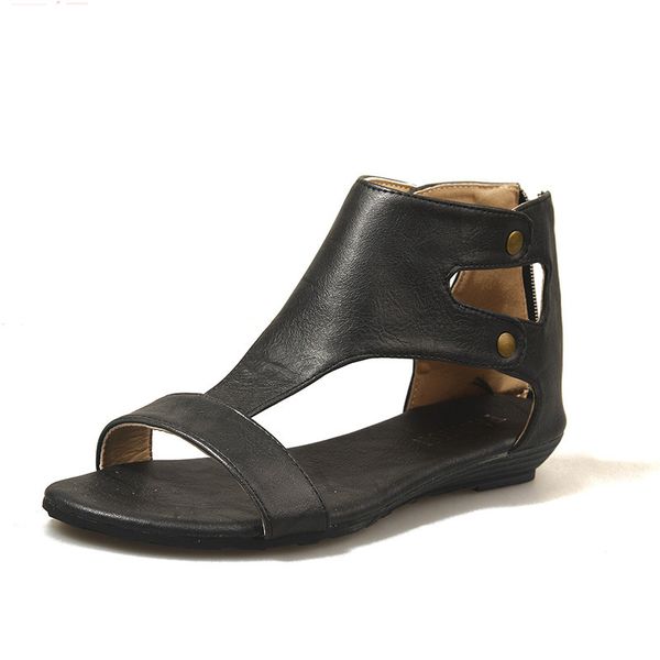 women sandals summer flat sandals women flats female casual peep toe pu footwear plus size 42 sandalias mujer, Black
women sandals summer flat sandals women flats female casual peep toe pu footwear plus size 42 sandalias mujer, Black