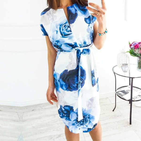 women summer casual dresses v -neck short sleeve print sundress straight with sashes dress plus size new breathable, Black;gray
women summer casual dresses v -neck short sleeve print sundress straight with sashes dress plus size new breathable, Black;gray