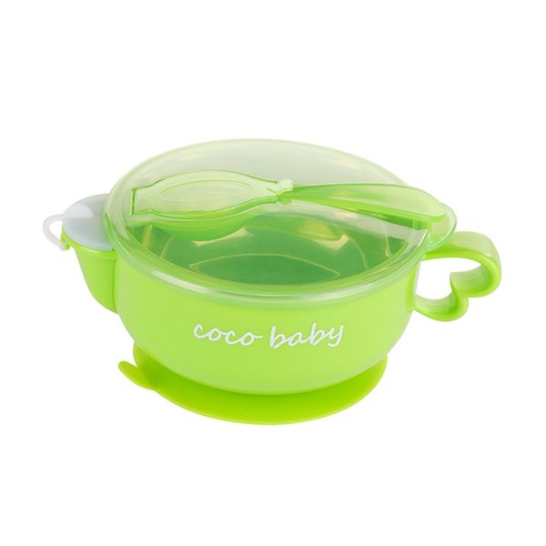 baby bowl stainless steel water injection insulation bowl spoon set children tableware cartoon printed children food bowl