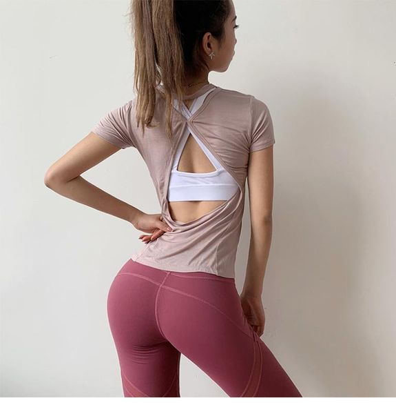 yoga shirt hollow out back fitness sportswear running workout shirt breathable sport femme gymwear short sleeves solid, White;red
yoga shirt hollow out back fitness sportswear running workout shirt breathable sport femme gymwear short sleeves solid, White;red