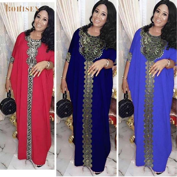 bohisen dashiki african clothes for women bazin party ladies dress long sleeve v-neck african print dresses for women skirt, Red
bohisen dashiki african clothes for women bazin party ladies dress long sleeve v-neck african print dresses for women skirt, Red