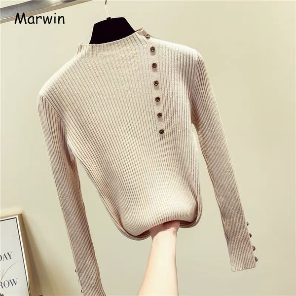 new marvin's independent regular necklace bottoming sweaters women drip high street style buttons in autumn and winter, White;black
new marvin's independent regular necklace bottoming sweaters women drip high street style buttons in autumn and winter, White;black