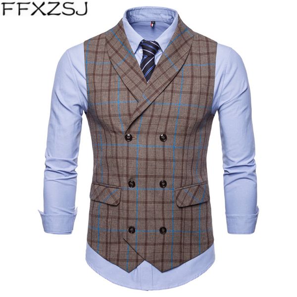 ffxzsj men suit vest 2018 slim double breasted waistcoat gilet business social blazer wedding groom men, Black;white
ffxzsj men suit vest 2018 slim double breasted waistcoat gilet business social blazer wedding groom men, Black;white