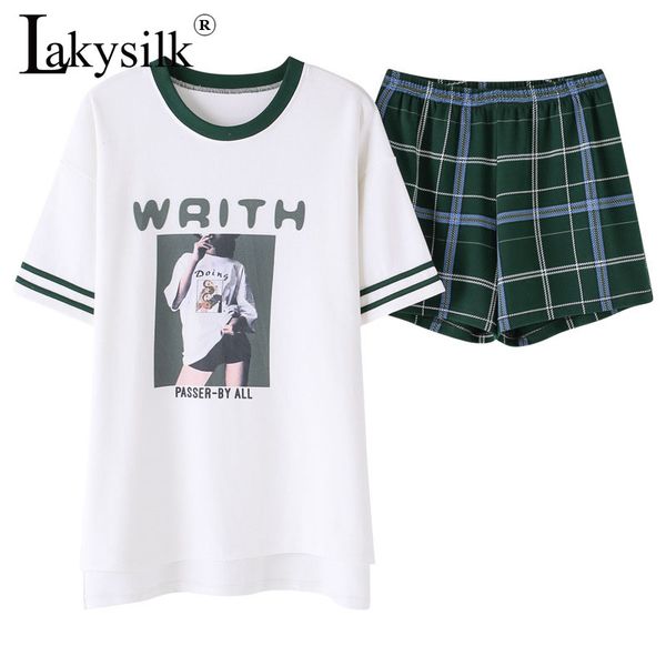 cotton women's sleep & lounge sets letter print round neck short sleeve and shorts ladies white t shirts -xl, Blue;gray
cotton women's sleep & lounge sets letter print round neck short sleeve and shorts ladies white t shirts -xl, Blue;gray