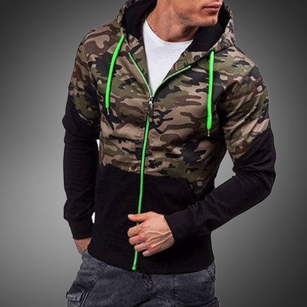 2019 new autumn zipper patchwork men hoodies sweatshirt fashion camouflage tracksuit casual male hooded cardigan jacket, Black
2019 new autumn zipper patchwork men hoodies sweatshirt fashion camouflage tracksuit casual male hooded cardigan jacket, Black