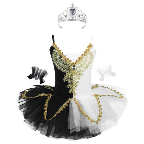 tiaobug kids girls shiny rhinestone color block mesh professional ballet tutu dress with crown set gymnastics leotard dance wear, Black;red
tiaobug kids girls shiny rhinestone color block mesh professional ballet tutu dress with crown set gymnastics leotard dance wear, Black;red