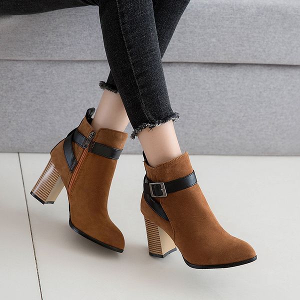 women's rubber boots zipper big size shoes woman luxury designer chunky heel booties ladies rain large size fashion high heel, Black
women's rubber boots zipper big size shoes woman luxury designer chunky heel booties ladies rain large size fashion high heel, Black