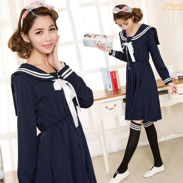 new sailor costumes high school student jk uniform korean preppy style women girls student uniforms spring school dresses, White
new sailor costumes high school student jk uniform korean preppy style women girls student uniforms spring school dresses, White