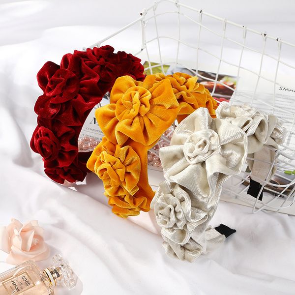 new velvet rose flower headband for women solid color fashion europe hairband head band bezel hair accessories
new velvet rose flower headband for women solid color fashion europe hairband head band bezel hair accessories