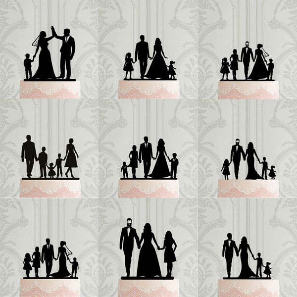 personalized silhouette wedding cake er,custom family cake er,bride groom with children,mr&mrs anniversary party decor
personalized silhouette wedding cake er,custom family cake er,bride groom with children,mr&mrs anniversary party decor