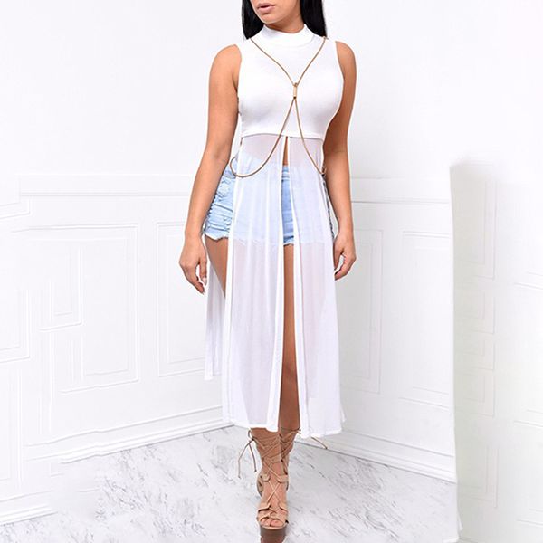 casual dress summer women's long elegant party slim sleeveless beach dress for female o-neck mesh split dresses black, Black;gray
casual dress summer women's long elegant party slim sleeveless beach dress for female o-neck mesh split dresses black, Black;gray