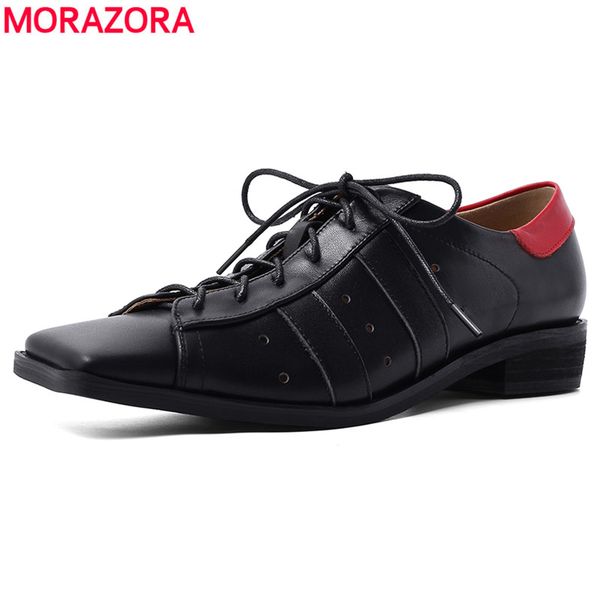 morazora 2020 new fashion casual shoes woman genuine leather single shoes low heel simple lace up spring women, Black
morazora 2020 new fashion casual shoes woman genuine leather single shoes low heel simple lace up spring women, Black
