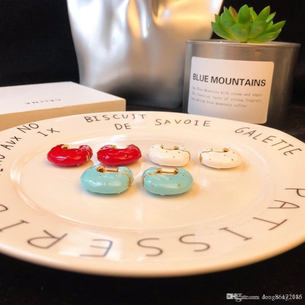 designer earrings stud earrings preclous enamel new 2019 luxury fashion accessories new style plating 18k gold red white green, Golden;silver
designer earrings stud earrings preclous enamel new 2019 luxury fashion accessories new style plating 18k gold red white green, Golden;silver