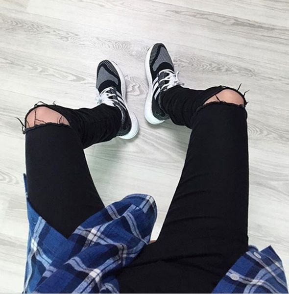 men casual jeans fashional denim pants knee holes hiphop pants middle waist high quality, Blue
men casual jeans fashional denim pants knee holes hiphop pants middle waist high quality, Blue