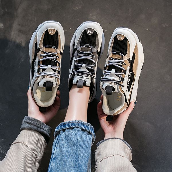 summer mesh casual shoes teen autumn footwear 50% fashion rugged faux leather clunky sneakers women pvc dorky dad shoes, Black
summer mesh casual shoes teen autumn footwear 50% fashion rugged faux leather clunky sneakers women pvc dorky dad shoes, Black