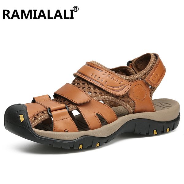 summer genuine leather sandals men casual shoes sneakers outdoor beach shoes male sandals men slippers breathable sandalias, Black
summer genuine leather sandals men casual shoes sneakers outdoor beach shoes male sandals men slippers breathable sandalias, Black
