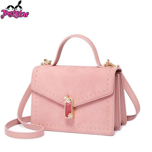 just star ladies pu leather rivet handbags fashion pink color suede flap purse women's small handbags
just star ladies pu leather rivet handbags fashion pink color suede flap purse women's small handbags