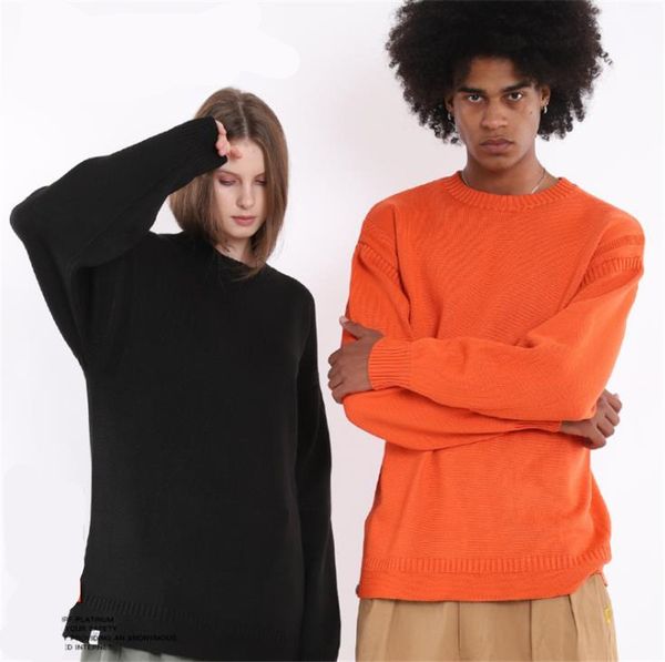 autumn new arrival mens sweaters fashion knitted solid color crew neck sweater casual long sleeved mens and women sweaters, White;black
autumn new arrival mens sweaters fashion knitted solid color crew neck sweater casual long sleeved mens and women sweaters, White;black