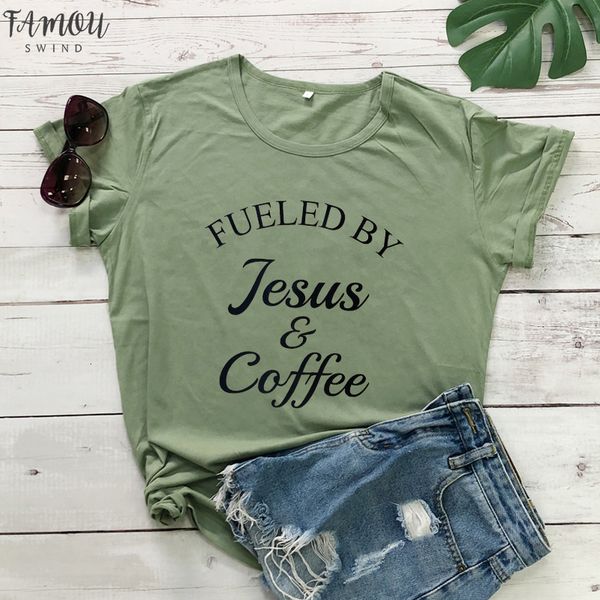 fueled by jesus amp; coffee t shirt ladies religious christian graphic tee fashion women motivational bible verse church tshirt, White
fueled by jesus amp; coffee t shirt ladies religious christian graphic tee fashion women motivational bible verse church tshirt, White