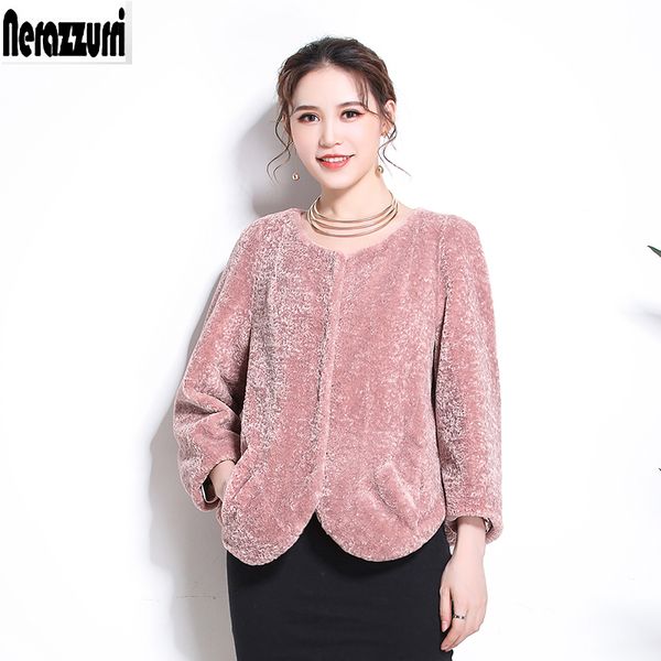 nerazzurri short faux fur teddy jacket women 2018 winter cropped teddy bear coat plus size sheared lamb fur outwear 6xl 7xl, Black
nerazzurri short faux fur teddy jacket women 2018 winter cropped teddy bear coat plus size sheared lamb fur outwear 6xl 7xl, Black