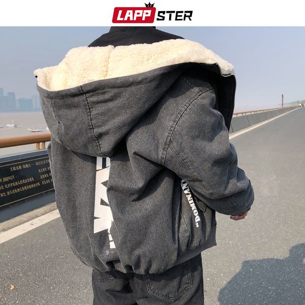 мужчины толстые streetwear шерсти зимняя куртка 2019 mens корейский хип-хоп с капюшоном куртки пальто harajuku hip hop denim parka, Black
мужчины толстые streetwear шерсти зимняя куртка 2019 mens корейский хип-хоп с капюшоном куртки пальто harajuku hip hop denim parka, Black