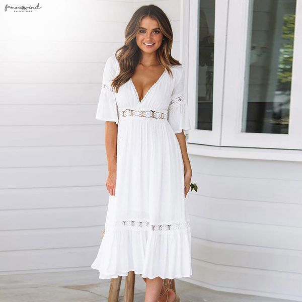 casual new white lace mid-calf up long dress women summer v-neck hollow out party bohemian dress feminino dresses vestidos, Black;gray
casual new white lace mid-calf up long dress women summer v-neck hollow out party bohemian dress feminino dresses vestidos, Black;gray