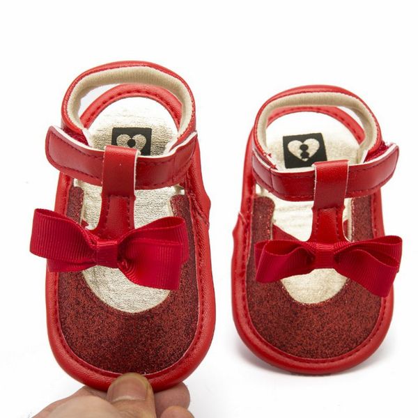 summer shiny baby sandals shoes with bowknot breathable toddler girls non-slip shoes, Black;red
summer shiny baby sandals shoes with bowknot breathable toddler girls non-slip shoes, Black;red