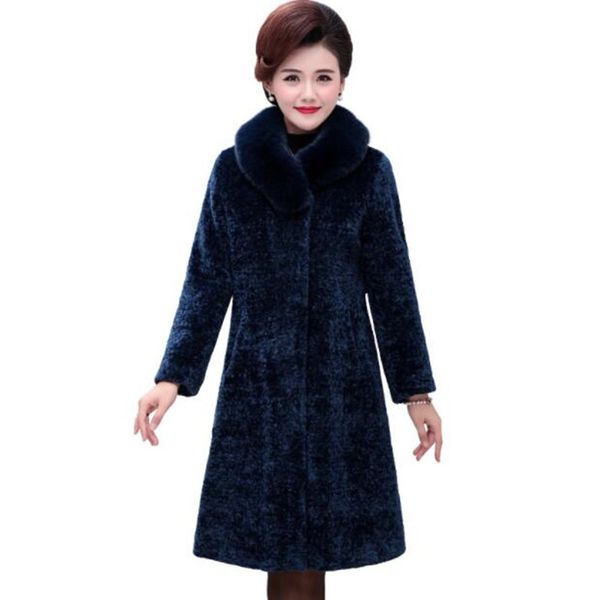 middle-aged winter women sheep shearing overcoats fashion elegant large size long imitation fur parker coat female warm coat 357, Black
middle-aged winter women sheep shearing overcoats fashion elegant large size long imitation fur parker coat female warm coat 357, Black