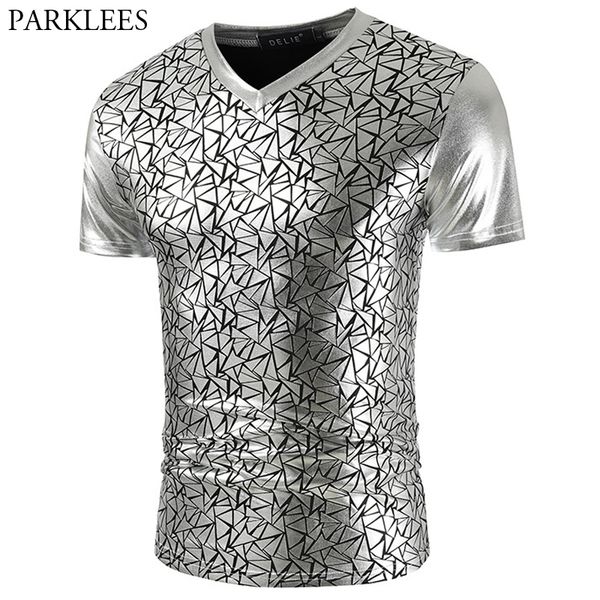 shiny silver metallic nightclub wear t shirt men 2020 geometric pattern stage prom t shirts mens slim fit v neck t-shirt homm, White;black
shiny silver metallic nightclub wear t shirt men 2020 geometric pattern stage prom t shirts mens slim fit v neck t-shirt homm, White;black