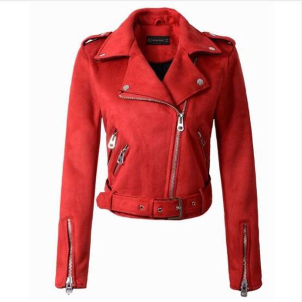 2019 new arrial women autumn winter suede faux leather jackets lady fashion matte motorcycle coat biker gray pink beige outwear, Black
2019 new arrial women autumn winter suede faux leather jackets lady fashion matte motorcycle coat biker gray pink beige outwear, Black