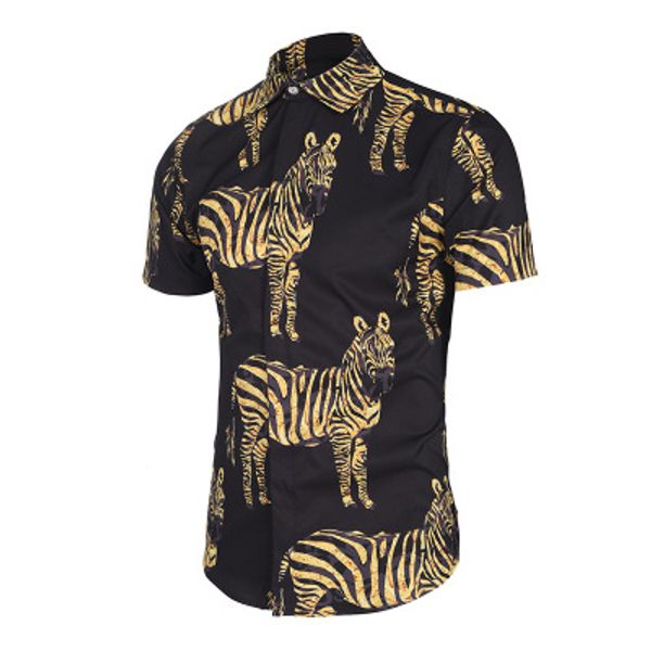 the new fashionable men's shirt 3d zebra-print shirt fashionable street youth summer dress slim t shirt is a seller, White;black
the new fashionable men's shirt 3d zebra-print shirt fashionable street youth summer dress slim t shirt is a seller, White;black