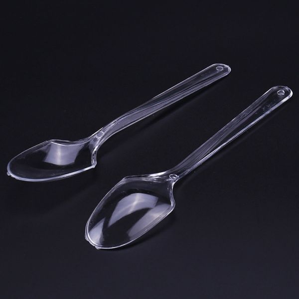 100pcs / bag disposable transparent spoon plastic pp ice cream spoon coffee stirring for kitchen
100pcs / bag disposable transparent spoon plastic pp ice cream spoon coffee stirring for kitchen
