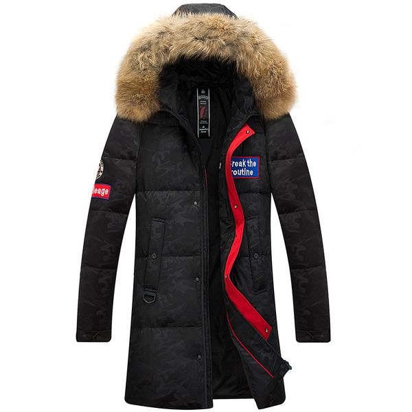 2019 winter down jacket plus size 90%white duck down coat long large racoon fur collar parka doudoune homme 9983 kj867, Black
2019 winter down jacket plus size 90%white duck down coat long large racoon fur collar parka doudoune homme 9983 kj867, Black