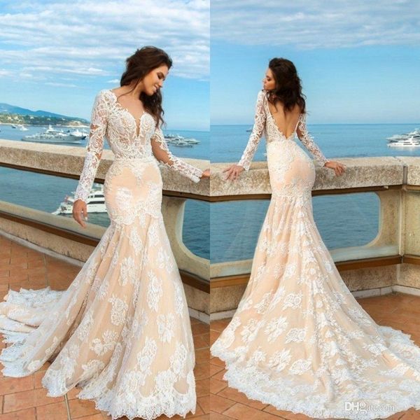 sweetheart white ivory mermaid wedding dresses with court train winter lace applique long sleeve wedding dress backless vestidos de novia
sweetheart white ivory mermaid wedding dresses with court train winter lace applique long sleeve wedding dress backless vestidos de novia