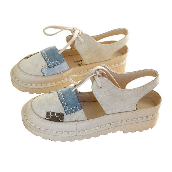 color matching women's sandals retro mori female literary student ladies flat sandals 2018 new, Black
color matching women's sandals retro mori female literary student ladies flat sandals 2018 new, Black